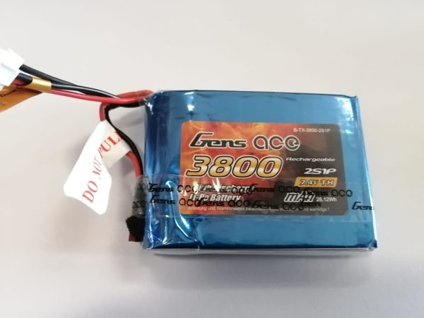 Gens Ace 3800mah 1c 2S 7.4V TX Lipo Battery