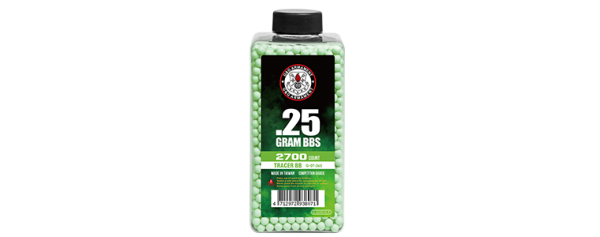 G&G TRACER BB 0.25G (CAN/2700 PELLETS) (GREEN)