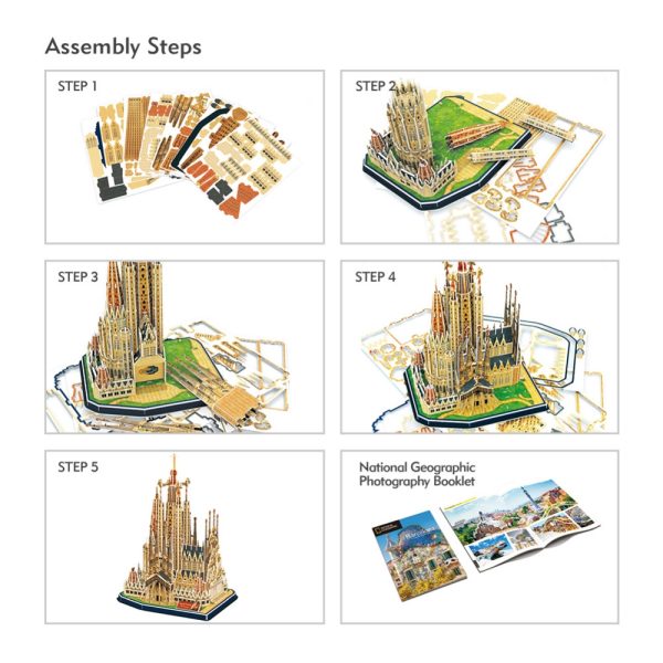 CUBICFUN NATIONAL GEOGRAPHIC SAGRADA FAMÍLIA (184PCS) - Image 8