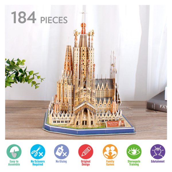 CUBICFUN NATIONAL GEOGRAPHIC SAGRADA FAMÍLIA (184PCS) - Image 3