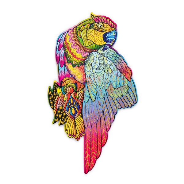 Wood Trick Bright Parrot 2D Puzzle