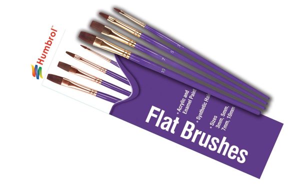 Humbrol Flat Brush Set = AG4305