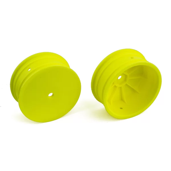 TEAM ASSOCIATED 4WD FRONT WHEELS 2.2" 12MM HEX RIMS (YELLOW)