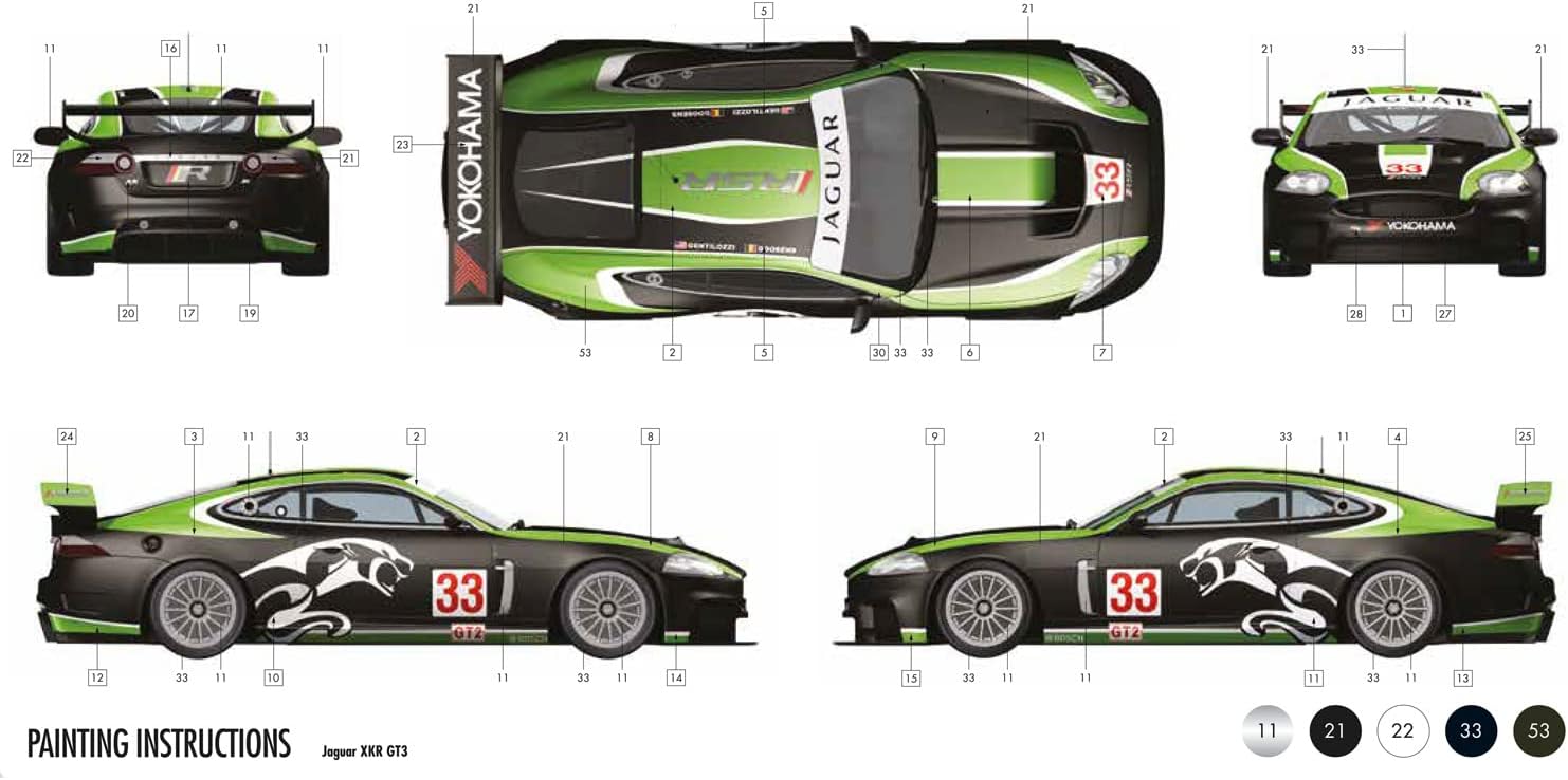 AIRFIX JAGUAR XKR GT3 STARTER SET (A55306) - Image 3