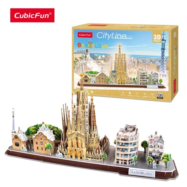 CUBICFUN CITY LINE BARCELONA (186PCS)