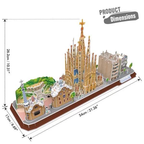 CUBICFUN CITY LINE BARCELONA (186PCS) - Image 2