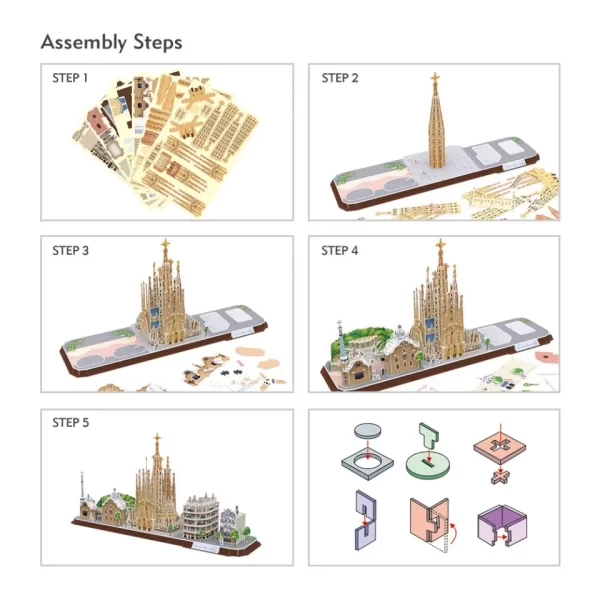 CUBICFUN CITY LINE BARCELONA (186PCS) - Image 6