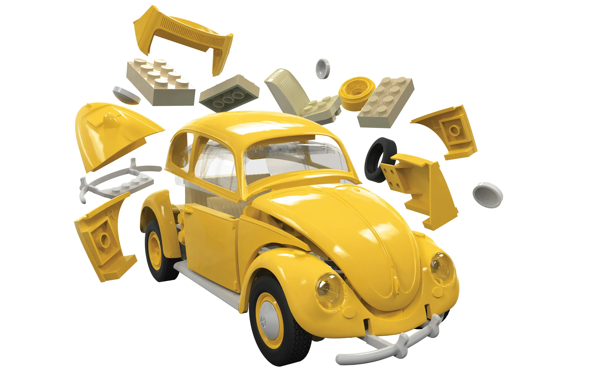 AIRFIX QUICKBUILD VW BEETLE YELLOW - Image 4