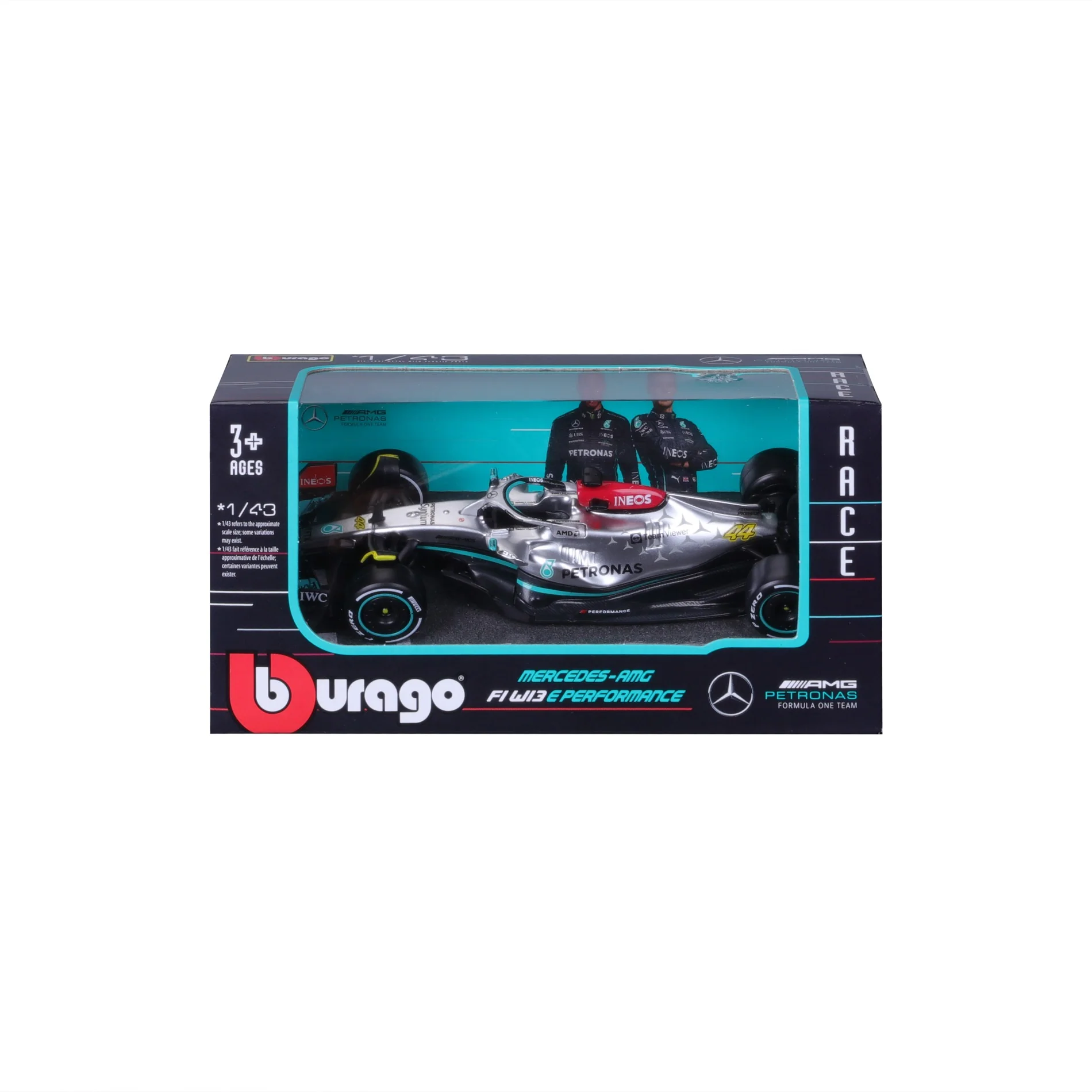 BBURAGO 1/43 MERCEDES-AMG F1 W13 E PERFORMANCE 2022 #44 LEWIS HAMILTON - Image 3