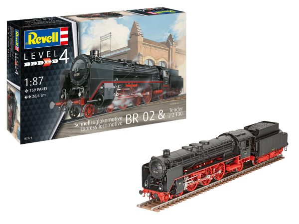 REVELL EXPRESS TRAIN LOCOMOTIVE BR 02 & TENDER 2'2'T30