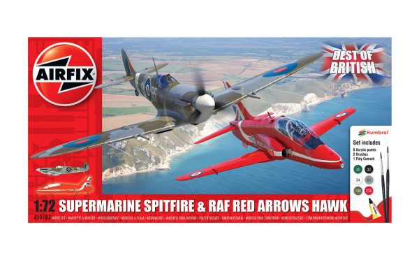 AIRFIX BEST OF BRITISH SUPERMARINE SPITFIRE & RAF RED ARROWS HAWK - Image 2