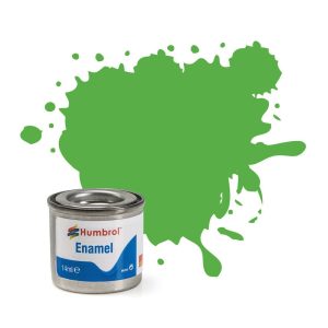 HUMBROL ENAMEL PAINT: 37 - BRIGHT GREEN - MATT - (14ML)