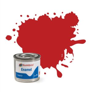 HUMBROL ENAMEL PAINT: 60 - SCARLET - MATT - (14ML)