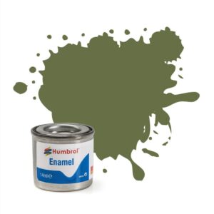 HUMBROL ENAMEL PAINT: 80 - GRASS GREEN - MATT - (14ML)