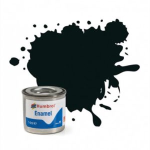 HUMBROL ENAMEL PAINT: 91 - BLACK GREEN - MATT - (14ML)