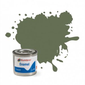HUMBROL ENAMEL PAINT: 105 - MARINE GREEN - MATT - (14ML)