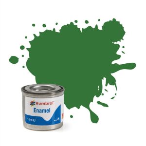 HUMBROL ENAMEL PAINT: 131 - MID GREEN - SATIN - (14ML)