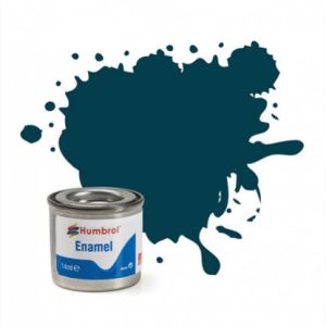 HUMBROL ENAMEL PAINT: 230 - PRU BLUE - MATT - (14ML)
