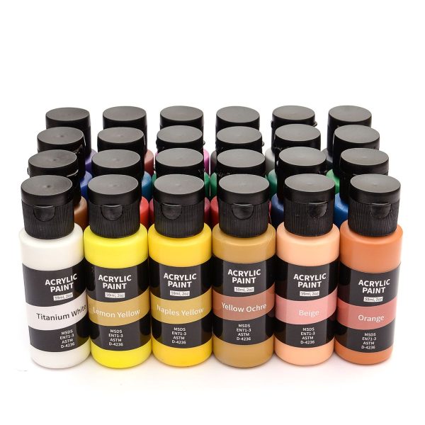 AON-ART 24 COLORS ACRYLIC PAINT SET - Image 6