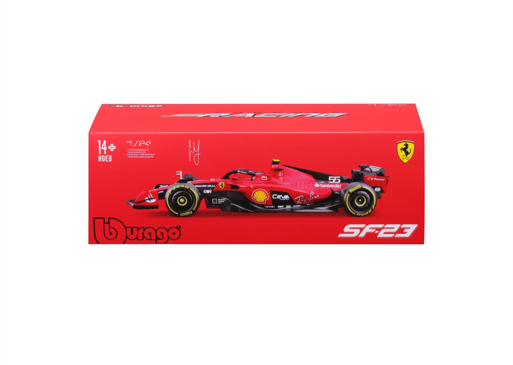 BBURAGO 1/24 FERRARI F1 SF-23 2023 #55 CARLOS SAINZ - Image 13
