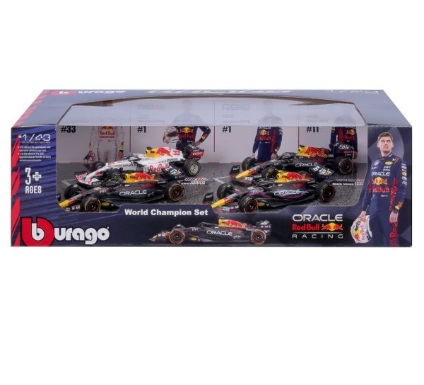 BBURAGO 1/43 RED BULL F1 WORLD CHAMPION SET (4 CARS) - Image 2