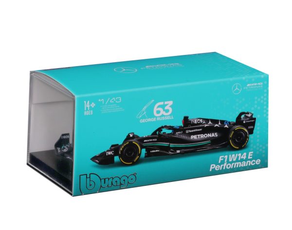 BBURAGO 1/43 MERCEDES AMG F1 W14 E PERFORMANCE #63 GEORGE RUSSELL (COLLECTOR'S HARD CASE) - Image 2