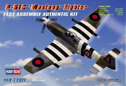 HOBBY BOSS EASY ASSEMBLY P-51C "MUSTANG" FIGHTER - Image 2