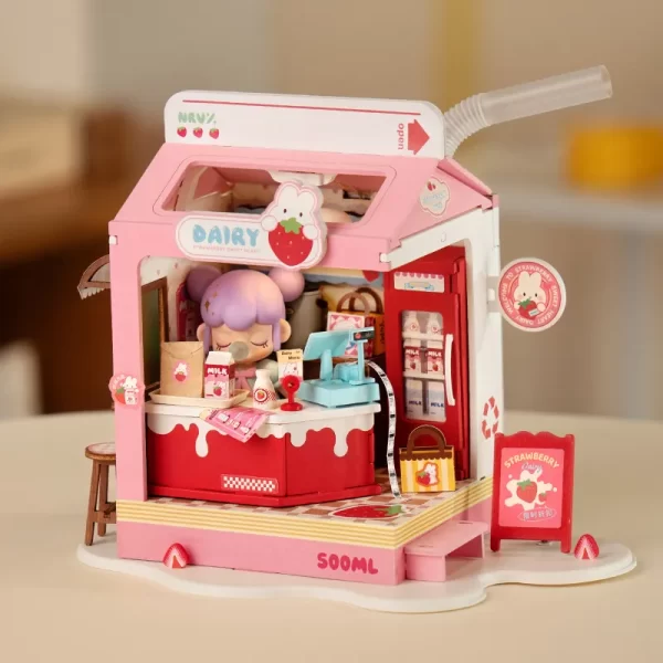 ROLIFE DIY MINIATURE HOUSE STRAWBERRY MILK BOX