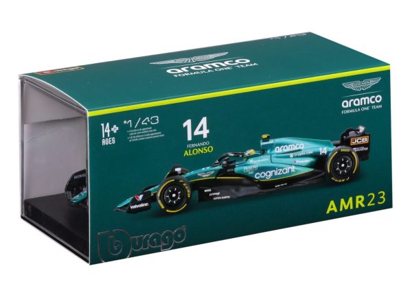 BBURAGO 1/43 ASTON MARTIN F1 AMR23 2023 #14 FERNANDO ALONSO (COLLECTOR'S HARD CASE) - Image 2