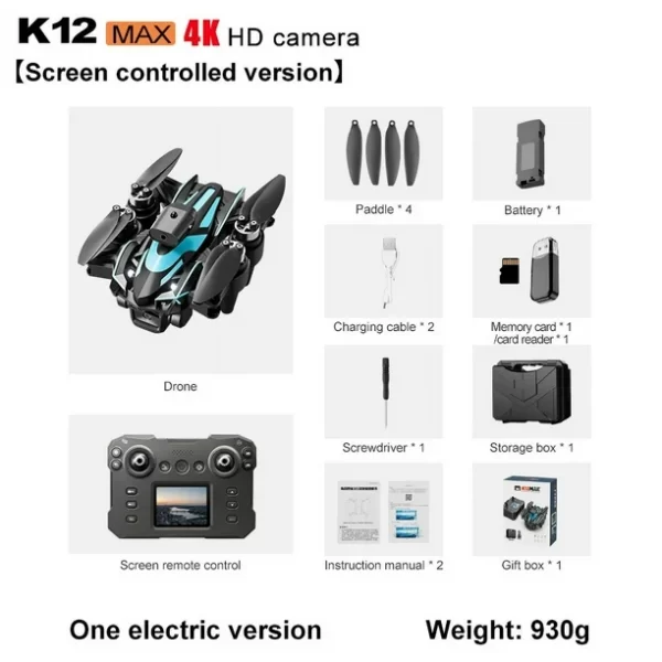 K12 MAX BRUSHLESS DRONE (WITH SCREEN) - Image 2