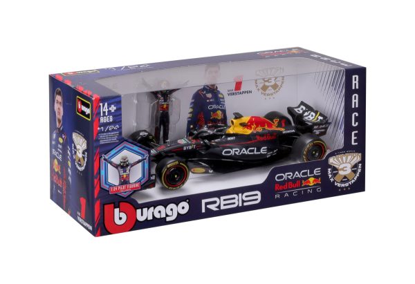 BBURAGO 1/24 RED BULL F1 RB19 2023 W/ DRIVER FIGURE #1 MAX VERSTAPPEN - Image 2