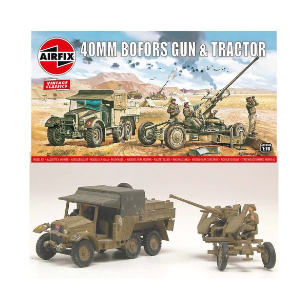 AIRFIX VINTAGE CLASSICS BOFORS 40MM GUN & TRACTOR - Image 3