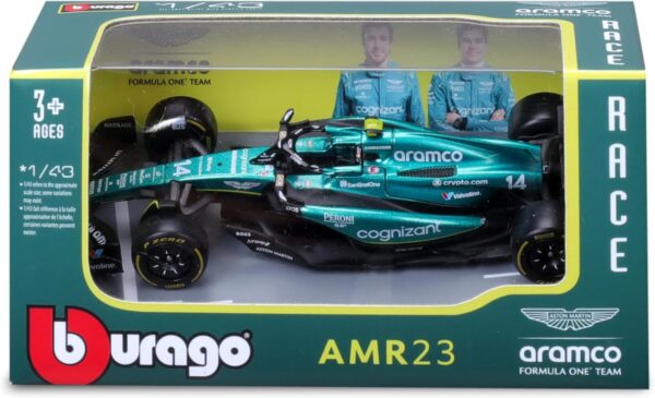 BBURAGO 1/43 ASTON MARTIN F1 AMR23 2023 #14 FERNANDO ALONSO - Image 7