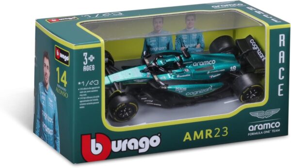 BBURAGO 1/43 ASTON MARTIN F1 AMR23 2023 #14 FERNANDO ALONSO - Image 9