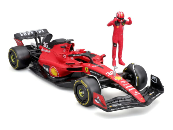 BBURAGO 1/24 FERRARI F1 SF-23 2023 W/ DRIVER FIGURE #16 CHARLES LECLERC