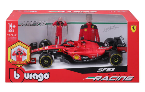 BBURAGO 1/24 FERRARI F1 SF-23 2023 W/ DRIVER FIGURE #16 CHARLES LECLERC - Image 3