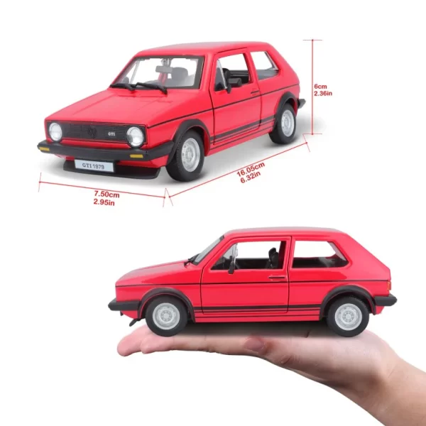 BBURAGO 1/24 VOLKSWAGEN GOLF MK1 GTI (1979) RED - Image 18