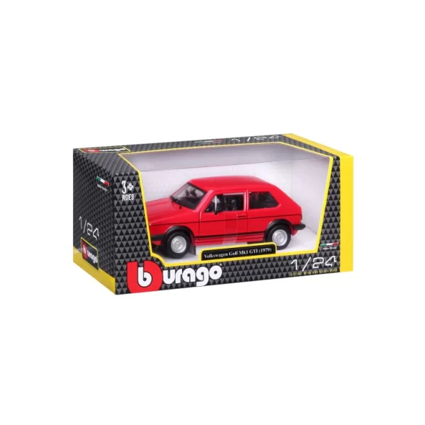 BBURAGO 1/24 VOLKSWAGEN GOLF MK1 GTI (1979) RED - Image 2