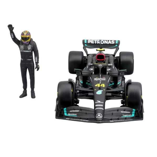 BBURAGO 1/24 MERCEDES AMG F1 W14 E PERFORMANCE 2023 W/ DRIVER FIGURE #44 LEWIS HAMILTON - Image 4