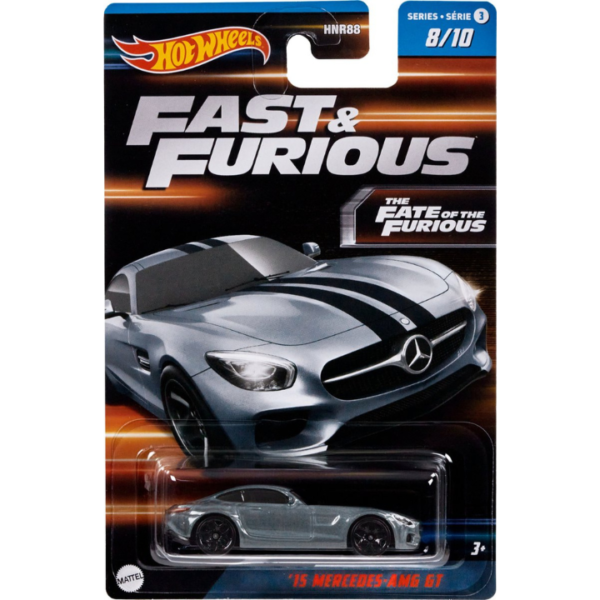 HOT WHEELS FAST & FURIOUS SERIES 3 08/10 THE FATE OF THE FURIOUS '15 MERCEDES-AMG GT