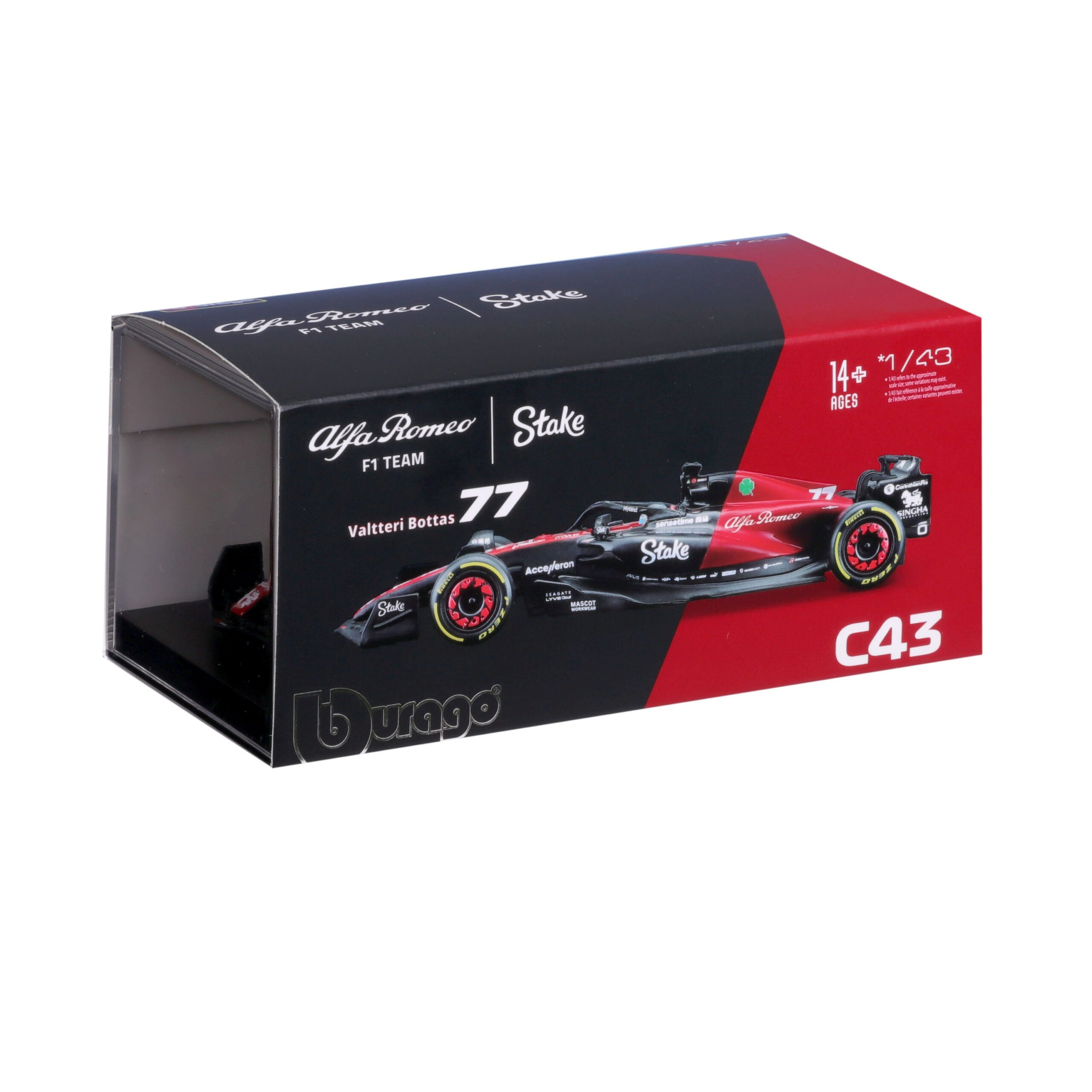 BBURAGO 1/43 ALFA ROMEO F1 C43 2023 #77 VALTTERI BOTTAS (COLLECTOR'S HARD CASE) - Image 2