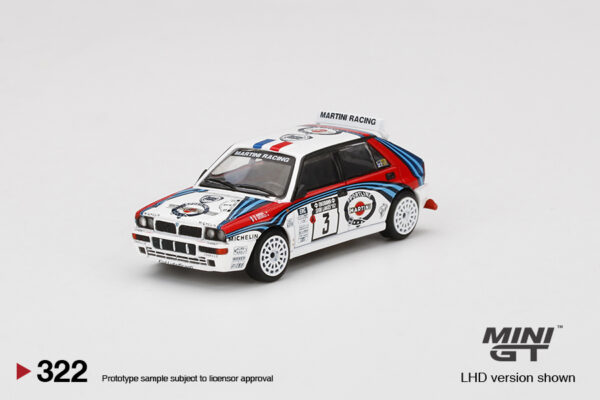 MINI GT LANCIA DELTA HF INTEGRALE EVOLUZIONE #3 1992 RALLY 1000 LAKES WINNER - Image 2