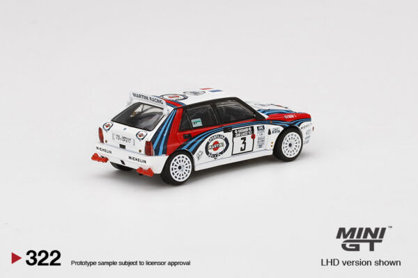 MINI GT LANCIA DELTA HF INTEGRALE EVOLUZIONE #3 1992 RALLY 1000 LAKES WINNER - Image 3