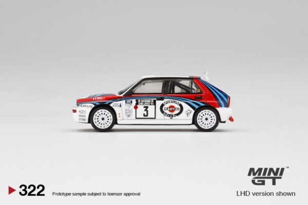 MINI GT LANCIA DELTA HF INTEGRALE EVOLUZIONE #3 1992 RALLY 1000 LAKES WINNER - Image 4