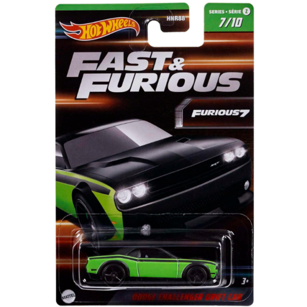 HOT WHEELS FAST & FURIOUS SERIES 2 07/10 FURIOUS 7 DODGE CHALLENGER DRIFT CAR