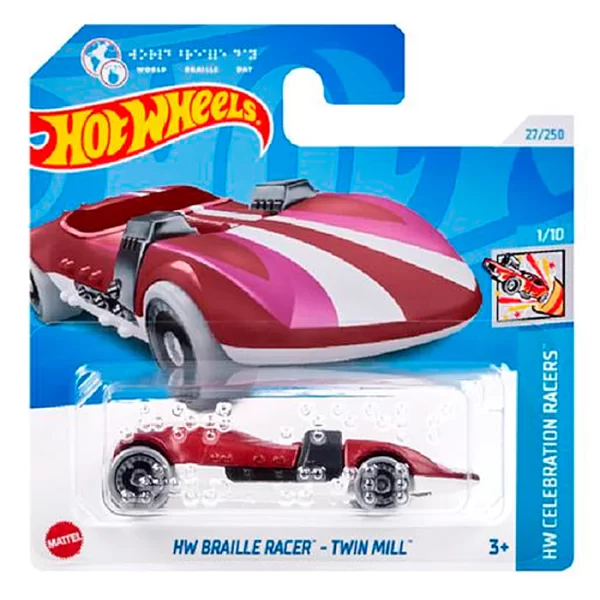 HOT WHEELS HW CELEBRATION RACERS 2024 01/10 HW BRAILLE RACER TWIN MILL