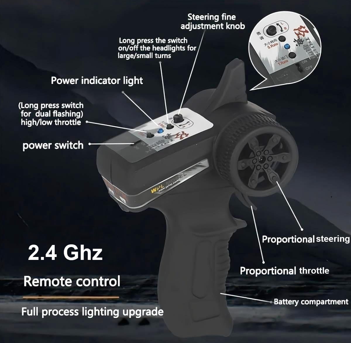 WPL 1/10 D14 SUZUKI KEI 4WD BRUSHED TRUCK RTR - Image 8