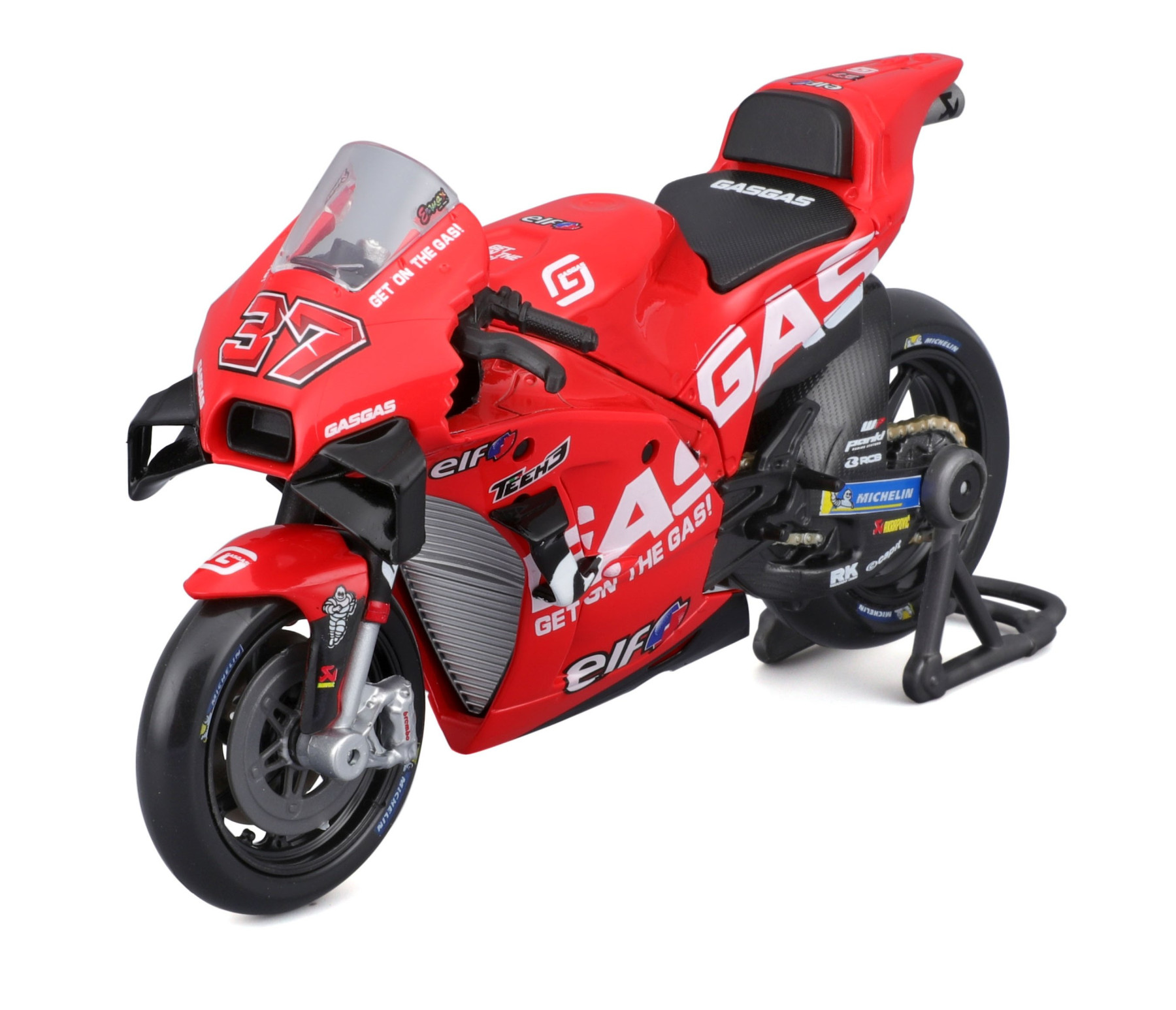 MAISTO 1/18 GASGAS FACTORY RACING TECH3 MOTOGP 2023 #37 AUGUSTO FERNANDEZ - Image 4