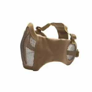 ASG STRIKE SYSTEMS METAL MESH MASK WITH CHEEK PADS AND EAR PROTECTION (TAN)