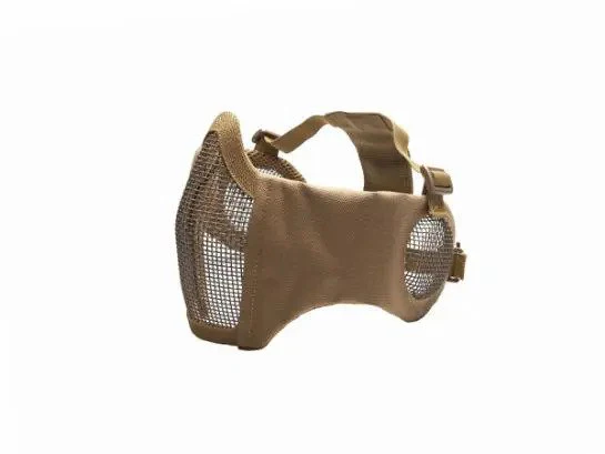 ASG STRIKE SYSTEMS METAL MESH MASK WITH CHEEK PADS AND EAR PROTECTION (TAN)